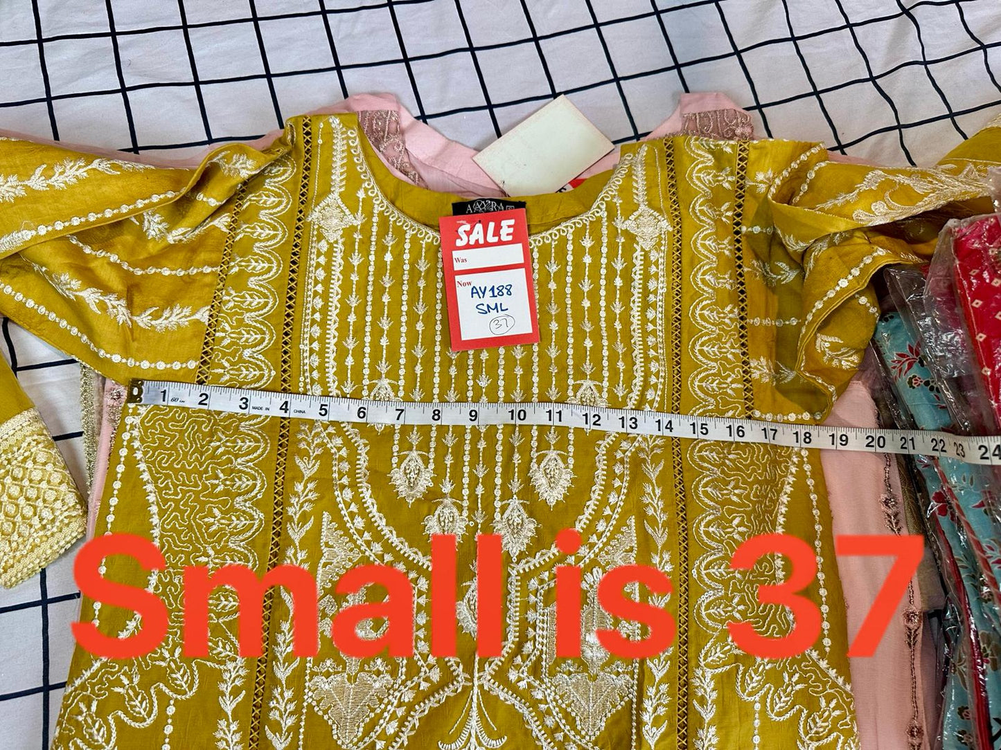 AY188 Embroidered Lawn Shirt with Cambric Trouser