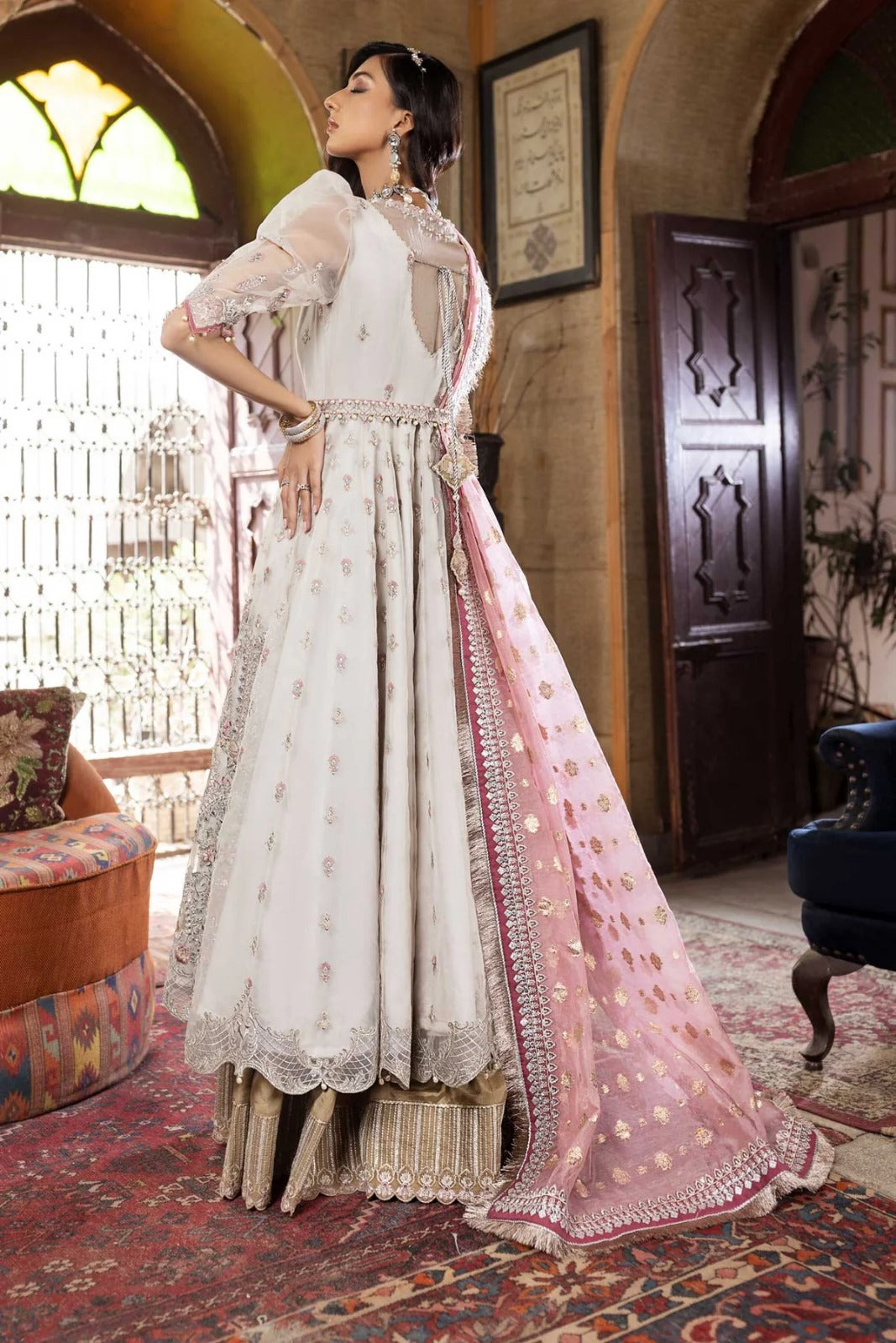 Aanchal D-07 Organza Handwork Wedding Series OFF-WHITE Dress