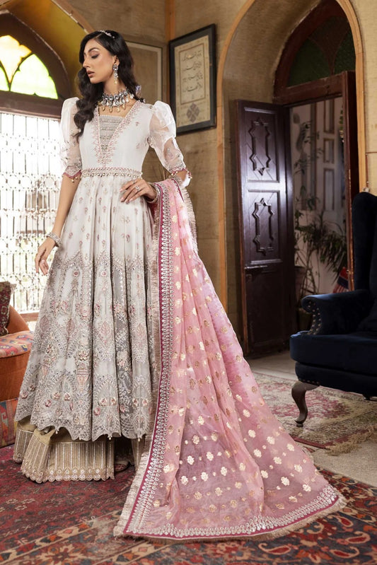 Aanchal D-07 Organza Handwork Wedding Series OFF-WHITE Dress